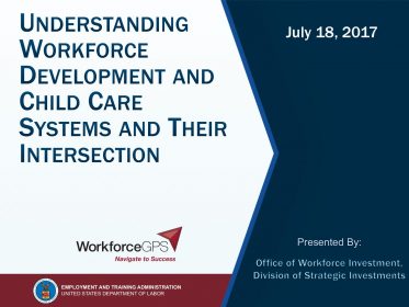 Understanding Workforce Development and Child Care Systems and Their ...