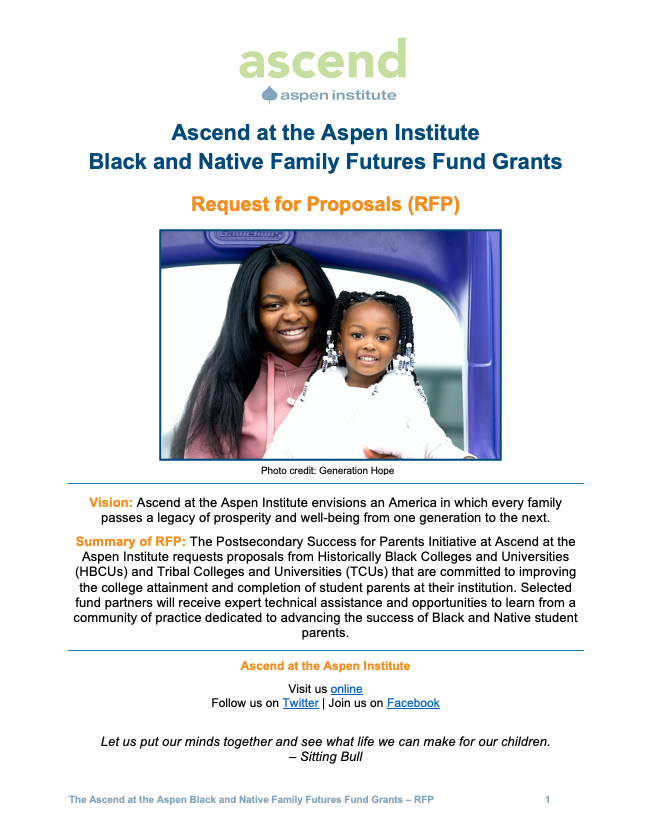 Black and Native Family Futures Fund Ascend at the Aspen Institute