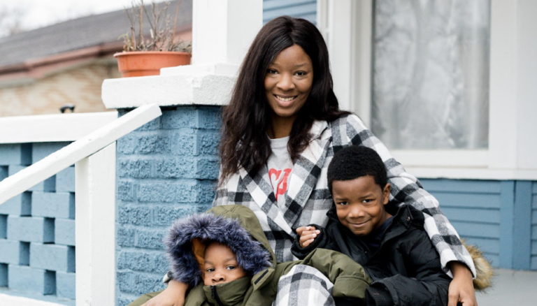 Dominique Baker and her family.