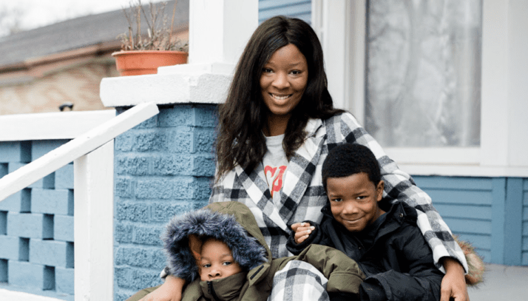 Dominique Baker and her family.