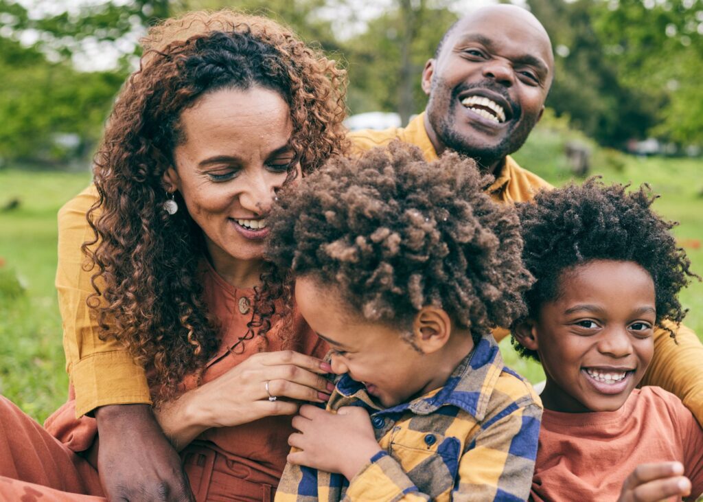 Smiling family