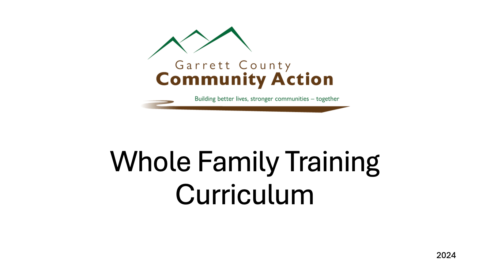 Whole Family Approach (2Gen WFA) Training Curriculum